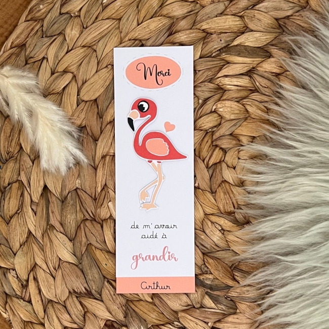 Marque-page - Flamant rose
