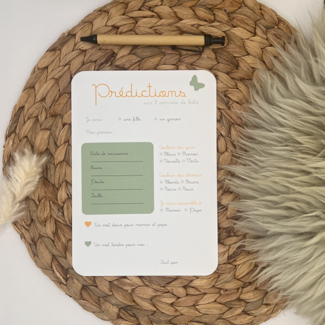 Cartes de prédictions - Tendre papillon