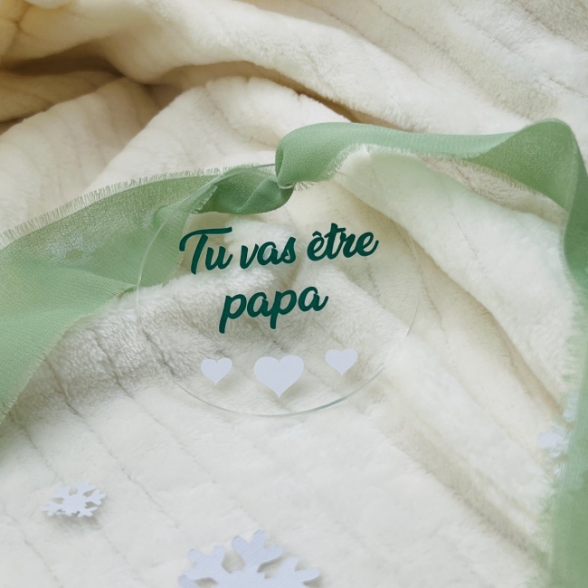 Boule de Noël - Petits coeurs